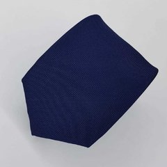 Gravata Semi Slim Jacquard Azul Marinho Lisa - loja online