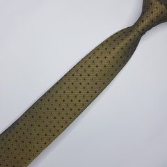 Gravata Semi-Slim Jacquard Amarela com Quadrados - comprar online