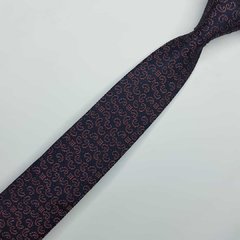 Gravata Semi-Slim Jacquard Azul Escuro Arabesco - comprar online