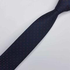 Gravata Semi-Slim Jacquard Azul Escuro com Bolinhas - comprar online