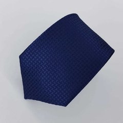 Gravata Semi-Slim Jacquard Azul Escuro Trabalhada