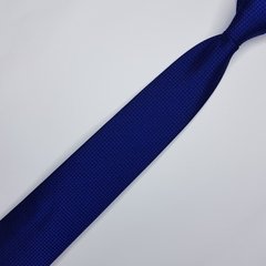 Gravata Semi-Slim Jacquard Azul Lisa - comprar online