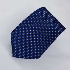 Gravata Semi-Slim Jacquard Azul Quadriculada