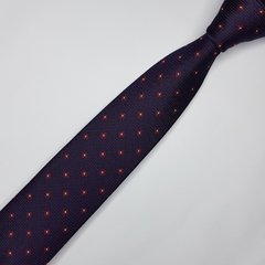 Gravata Semi-Slim Jacquard Azul Trabalhada - comprar online