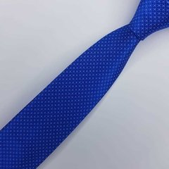 Gravata Semi-Slim Jacquard Azul Trabalhada - comprar online