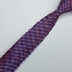 Gravata Semi-Slim Jacquard Azul Xadrez - comprar online