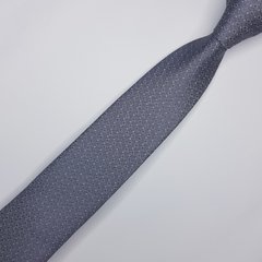 Gravata Semi-Slim Jacquard Cinza com Bolinhas - comprar online