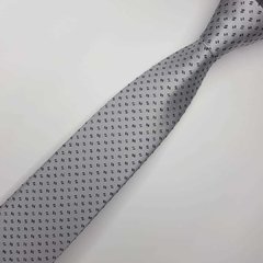 Gravata Semi-Slim Jacquard Cinza Trabalhada - comprar online