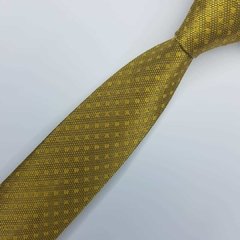 Gravata Semi-Slim Jacquard Dourada Trabalhada - comprar online