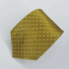 Gravata Semi-Slim Jacquard Dourada Trabalhada