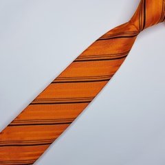 Gravata Semi-Slim Jacquard Laranja Listrada - comprar online