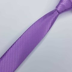 Gravata Semi-Slim Jacquard Lilás Trabalhada - comprar online
