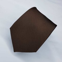 Gravata Semi-Slim Jacquard Marrom Trabalhada