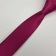 Gravata Semi-Slim Jacquard Pink Quadriculada - comprar online