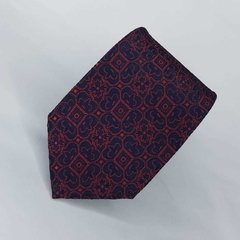 Gravata Semi-Slim Jacquard Preta Arabesco - comprar online