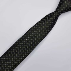 Gravata Semi-Slim Jacquard Preta com Quadrados - comprar online