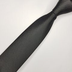 Gravata Semi-Slim Jacquard Preta Listrada - comprar online