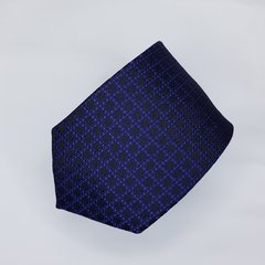 Gravata Semi-Slim Jacquard Preta Quadriculada