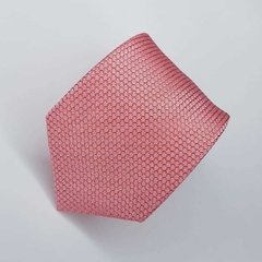 Gravata Semi-Slim Jacquard Rosa Claro Trabalhada