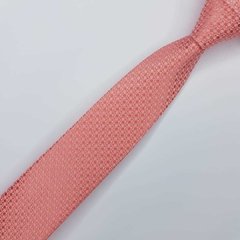 Gravata Semi-Slim Jacquard Rosa Trabalhada - comprar online