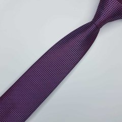 Gravata Semi-Slim Jacquard Roxa Quadriculada - comprar online