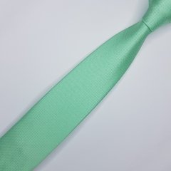 Gravata Semi-Slim Jacquard Verde Claro Lisa - comprar online