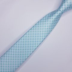 Gravata Semi-Slim Jacquard Verde Tiffany com Quadrados - comprar online