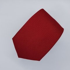 Gravata Semi-Slim Jacquard Vermelha Trabalhada