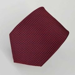 Gravata Semi-Slim Jacquard Vermelha Xadrez