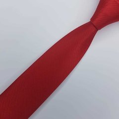 Gravata Semi-Slim Jacquard Vermelho Listrada - comprar online