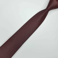 Gravata Semi-Slim Jacquard Vinho Trabalhada - comprar online