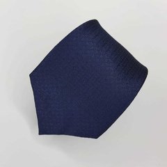 Gravata Semi Slim Azul Escuro Trabalhada - comprar online