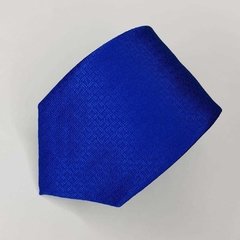 Gravata Semi Slim Azul Royal Trabalhada