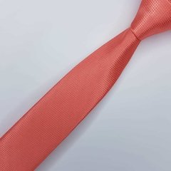 Gravata Slim Jacquard Coral Trabalhada - comprar online