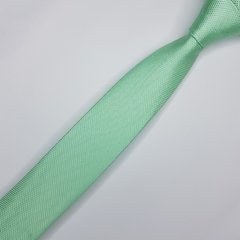 Gravata Slim Jacquard Verde Claro Trabalhada - comprar online
