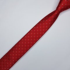 Gravata Slim Jacquard Vermelha com Quadrados - comprar online