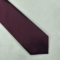 Gravata Semi-Slim Jacqaurd Bordo com Estampada - comprar online