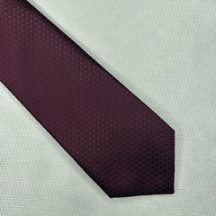 Gravata Semi-Slim Jacqaurd Bordo com Estampada na internet