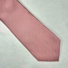 Gravata Semi- Slim Jacquard Rosé Trabalhada - comprar online