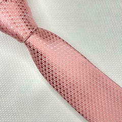 Gravata Semi- Slim Jacquard Rosé Trabalhada na internet