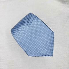 Gravata Semi-Slim Jacquard Azul Serenity Trabalhada com Braco