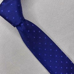 Gravata Semi-Slim Jacqaurd Azul Royal Trabalhado na internet