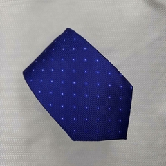 Gravata Semi-Slim Jacqaurd Azul Royal Trabalhado