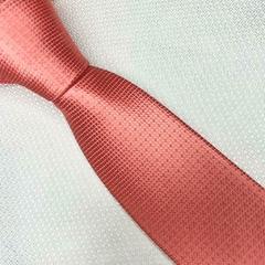 Gravata Semi-Slim Jacquard Trabalhada Coral - comprar online