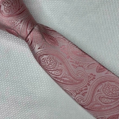 Gravata Semi-Slim Jacquard Arabesco Rosé na internet