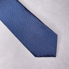 Gravata Semi-Slim Jacquard Paisley Azul Claro - comprar online