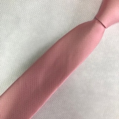 Gravata Semi-Slim Jacquard Lisa Trabalhada Rosé Escuro na internet