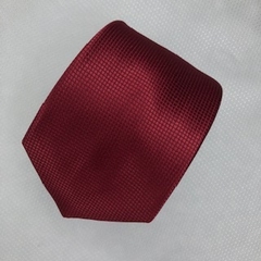 Gravata Semi-Slim Jacquard Lisa com Textura Quadriculado Marsala