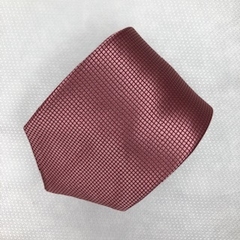 Gravata Semi- Slim Jacquard Lisa com Textura Quadriculado Rosa Metalizado