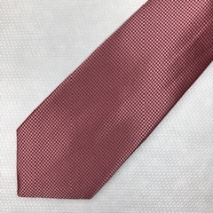 Gravata Semi- Slim Jacquard Lisa com Textura Quadriculado Rosa Metalizado - comprar online